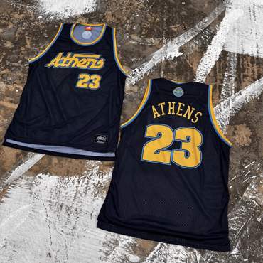 ATHENS HARDCORE CALLIGRAPHY JERSEY - DEEP BLUE